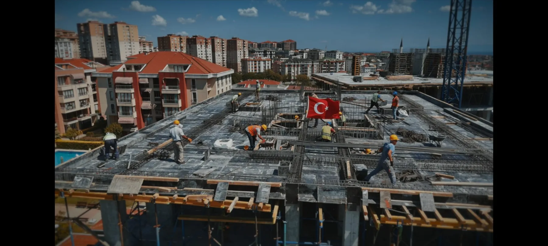Can Modern Yapı projesinde geniş şantiye alanı
